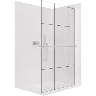 CERANO Sprchová zástěna Walk-in Onyx L-pravá +držák 8mm chrom/industriální sklo 160x200