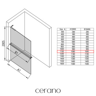 CERANO - Sprchová zástěna Walk-in Onyx L/P + polička/držák na ručníky - L-pravá vzpěra - chrom, rýhované sklo - 110x200 cm