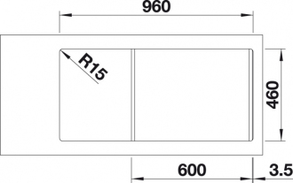 Blanco ADON XL 6S dřez vestavný bílá granit 525 343