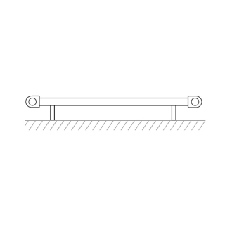 Mereo Otopný žebřík rovný 600x1330 mm, bílý, elektrický MT12E