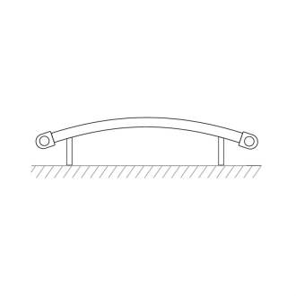 Mereo Otopný žebřík oblý 450x1330 mm, bílý, elektický MT32E