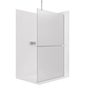 CERANO Sprchová zástěna Walk-in Onyx Top Cube L/P +držák chrom, mléčné sklo 110x200