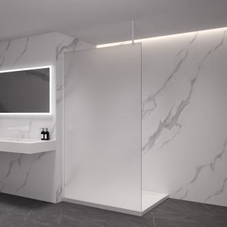 CERANO Sprchová zástěna Walk-in Onyx Top L/P bílá matná, mléčné sklo 160x200