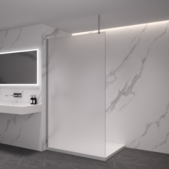 CERANO Sprchová zástěna Walk-in Onyx Top L/P chrom, mléčné sklo 90x200 CER-8050BD1531