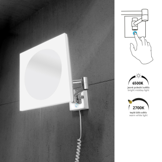 Nimco LED kosmetická zrcátka ZK 20465P-26 LED zrcátko s nastavit. teplotou svítivosti