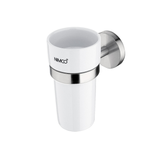 Nimco Unix nerez UNM 13058KN-10 Držák na kartáčky, nádobka keramická