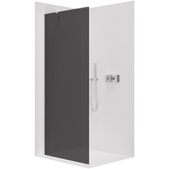 CERANO Sprchová zástěna Walk-in Onyx Y L/P chrom, grafitové sklo- 60x200