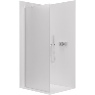 CERANO Sprchová zástěna Walk-in Onyx Y L/P chrom, mléčné sklo 80x200 CER-8050BD1245