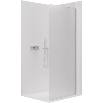 CERANO Sprchová zástěna Walk-in Onyx Y L/P chrom, mléčné sklo 80x200 CER-8050BD1245