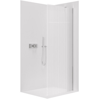 CERANO Sprchová zástěna Walk-in Onyx Y L/P chrom, rýhované sklo 150x200