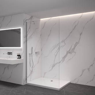 CERANO Sprchová zástěna Walk-in Onyx Y L/P chrom, transparent sklo 70x200