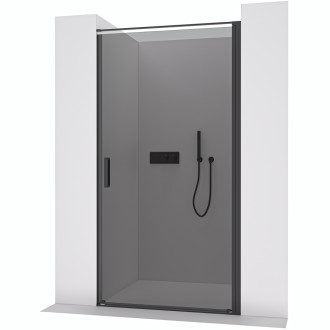 CERANO Sprchové křídlové dveře Porte L/P černá mat, grafitové sklo 100x195 CER-8050BD7247
