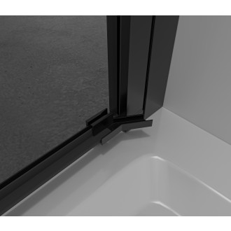 CERANO Sprchové křídlové dveře Porte L/P černá mat, grafitové sklo 100x195 CER-8050BD7247