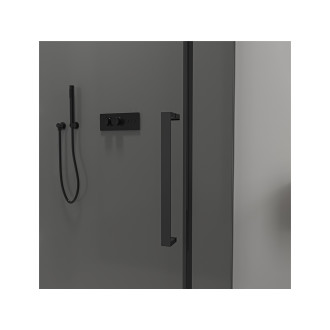 CERANO Sprchové posuvné dveře Lantono L/P černá mat, grafitové sklo 150x195 CER-8050BD7240