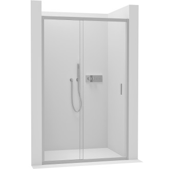 CERANO Sprchové posuvné dveře Varone LINE L/P chrom, transparent sklo 120x195