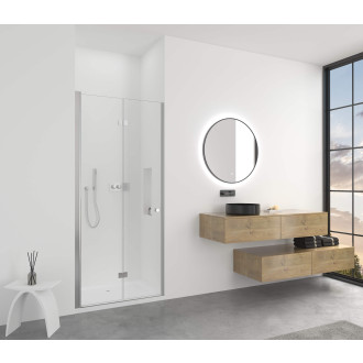 CERANO Sprchové skládací dveře Volpe L/P chrom, transparentní sklo 80x190 cm CER-423297