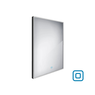 Nimco ZPC 13002V-90 Černé LED zrcadlo 600x800 s dotykovým senzorem