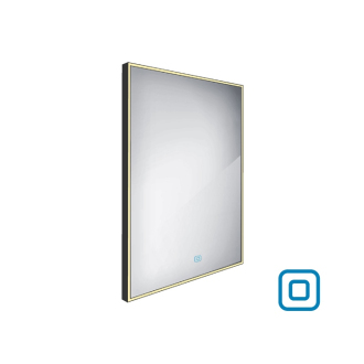 Nimco ZPC 13002V-90 Černé LED zrcadlo 600x800 s dotykovým senzorem