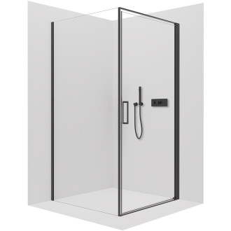 CERANO Sprchový kout Porte L/P černá matná, transp.sklo 100x70cm křídlový CER-413585