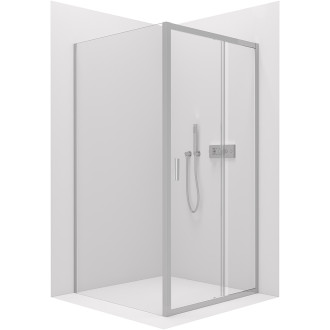 CERANO Sprchový kout Varone LINE L/P chrom, transparent sklo 130x80 posuvný