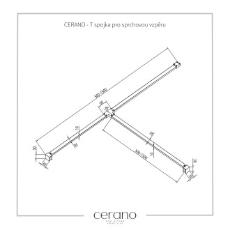 CERANO T spojka pro sprchovou vzpěru chrom CER-476870