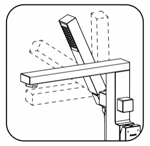 DEANTE ANEMON BCZ_017M Vanová baterie volně stojící se sprchovým setem, chrom