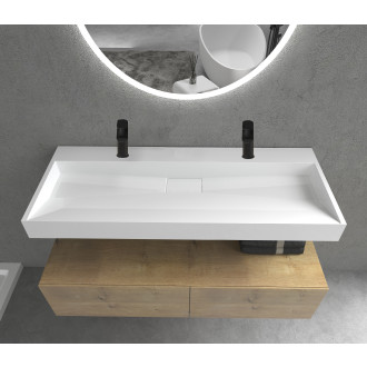 CERANO Nástěnné/na desku umyvadlo Vita otvor pro baterii bílá lesklá 120x46