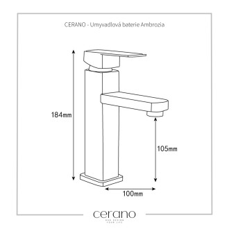 CERANO - Umyvadlová baterie Ambrozia - chrom
