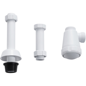 CERANO Umyvadlový sifon 1/4", odpad 32 40 mm kulatý bílá lesklá CER-478171