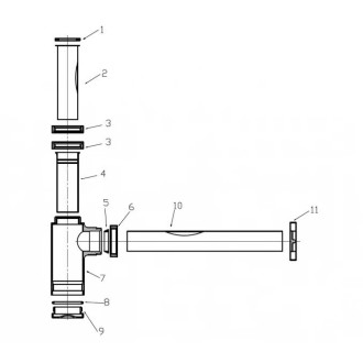CERANO Umyvadlový sifon 5/4", odpad 32 mm kulatý černá matná CER-423514