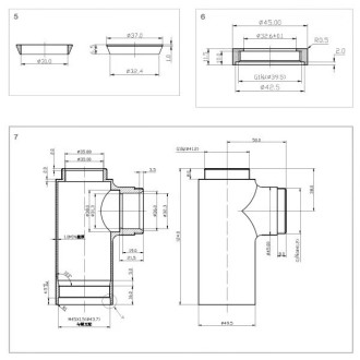 CERANO Umyvadlový sifon 5/4", odpad 32 mm kulatý černá matná CER-423514