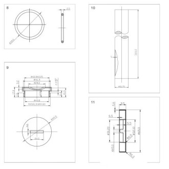CERANO Umyvadlový sifon 5/4", odpad 32 mm kulatý černá matná CER-423514