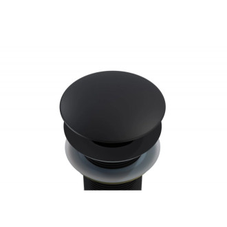 CERANO Umyvadl.sifon 5/4", odpad 32mm kulatý click-c., bez přepadu černá matná CER-428428