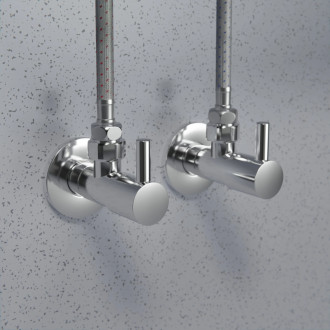 CERANO Sada rohových připojovacích ventilů chrom 3/8 1/2 CER-478162