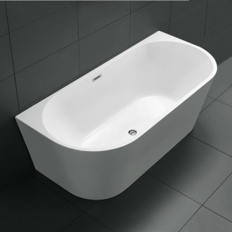 CERANO Volně stojící vana s přepadem Bianca bílá lesklá, chrom.přepad 170x75cm CER-K-5509