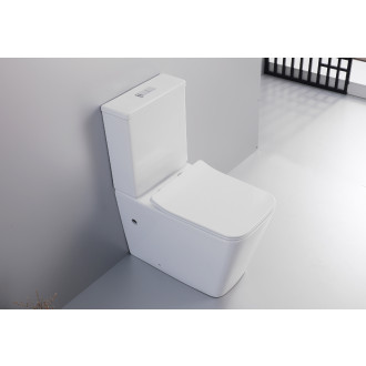CERANO WC kombi Bruno, Rimless +UF sedátko bílá lesklá CER-538765