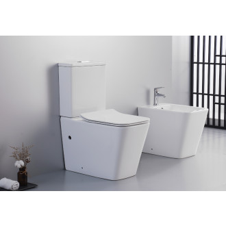 CERANO WC kombi Bruno, Rimless +UF sedátko bílá lesklá CER-538765