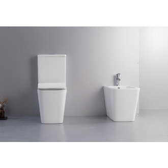 CERANO WC kombi Bruno, Rimless +UF sedátko bílá lesklá CER-538765