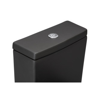 CERANO WC kombi Loreto, Rimless spodní/zadní opad černá matná 36x62,5 cm CER-403440
