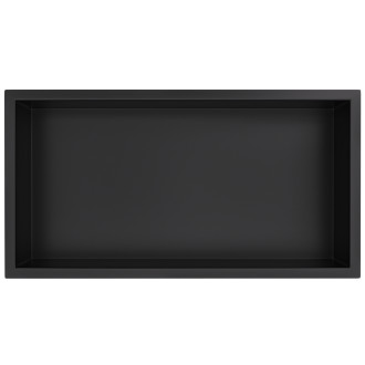 CERANO Zápustná polička s okrajem do obkladu černá matná 60x30x10 cm CER-417464