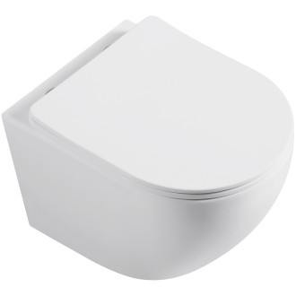 CERANO Závěsná WC mísa Cesso, Rimless, Vortex bílá matná 49x36
