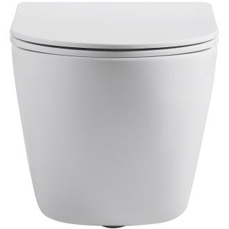 CERANO Závěsná WC mísa Cesso, Rimless, Vortex bílá matná 49x36