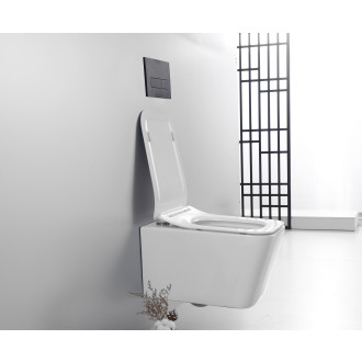 CERANO Závěsná WC mísa Forte +UF sedátko, Rimless bílá lesklá CER-538747