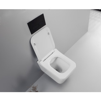 CERANO Závěsná WC mísa Forte +UF sedátko, Rimless bílá lesklá CER-538747