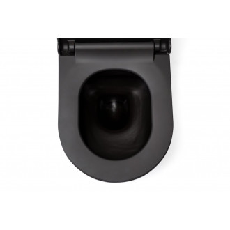 CERANO Závěsná WC mísa Puerto + sedátko Taco, softclose černá matná 35x50 cm CER-413234