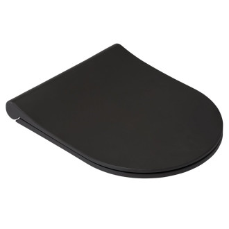 CERANO Závěsná WC mísa Puerto + sedátko Taco, softclose černá matná 35x50 cm CER-413234