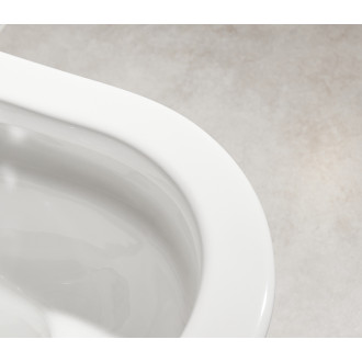 CERANO - Závěsná WC mísa s integrovaným elektronickým bidetem Cronus Pro, Rimless, Vortex + UF sedátko - bílá matná - 38,4x59,3 cm