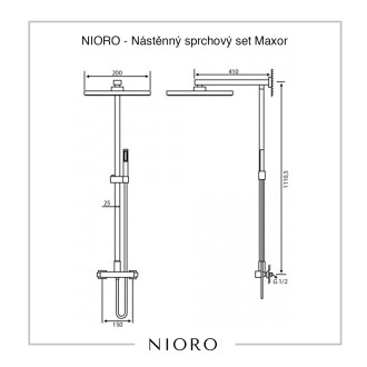 CERANO Nástěnný sprchový set Maxor chrom CER-423607