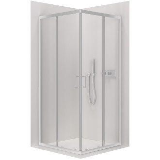 CERANO Sprchový kout Fabrizio L/P +FastInstall chrom, transparent sklo 80x80 posuvný