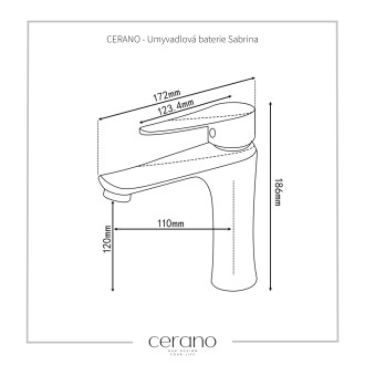 CERANO Umyvadlová baterie Sabrina nízká černá mat CER-440186 CER-440186